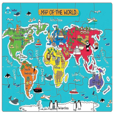 GeoQuest | Descubre el mundo jugando - Puzzle educativo de mapa mundial para niños